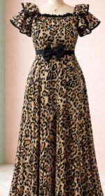 فستان النمر + Serre-tête بنفس القماش