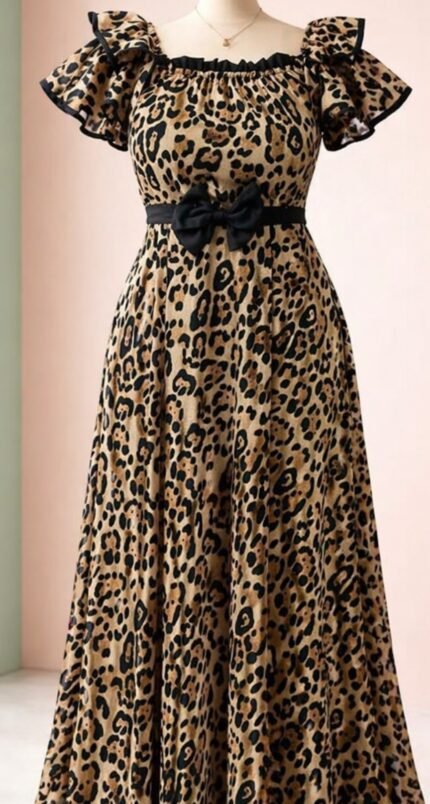 فستان النمر + Serre-tête بنفس القماش